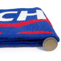 Écharpe Personnalisée en Acrylique pour Supporters de Football, Écharpe Réversible de l'Équipe Nationale de France, Tissée, Épaisse, Douce, Confortable et Chauffante – Vente en Gros Usine
