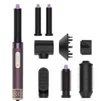 Sèche-cheveux ionique portable professionnel pour la maison, avec fonction de bouclage, chauffage PTC, affichage de la température LCD - 1,25 boucleurs d'air
