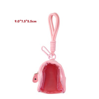 Sac de rangement transparent en peluche créatif, mini porte-monnaie mignon, sac à écouteurs en toile, sac à monnaie sucré