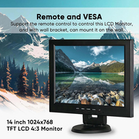 Moniteur LCD mural de 15 pouces, résolution d'affichage, haut-parleurs intégrés, moniteur HD CCTV pour système de sécurité