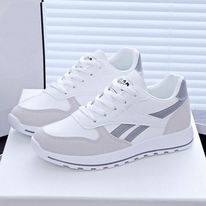 Baskets <span class=keywords><strong>Femme</strong></span> Style Coréen Printemps Automne 2025 - Chaussures de Course Rétro Blanches Style Urbain - Product Image 3