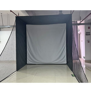 Factory Pro 10X8 ft <span class=keywords><strong>Golf</strong></span> Simulator Enclosure Net-Ensemble complet avec cadre et kit d'écran à impact HD - Product Image 2