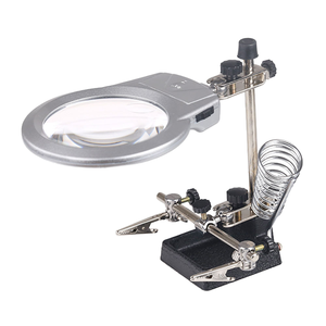 BIJIA 16129-A <span class=keywords><strong>Loupe</strong></span> d'aide éclairée 6x/2.5x avec fer <span class=keywords><strong>à</strong></span> souder Led <span class=keywords><strong>à</strong></span> double grossissement - Product Image 1