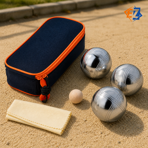 Ensemble de pétanque à trois boules, boules chromées de 72 mm avec étui de transport Oxford pour jeu sur la plage ou sur terrain, OEM personnalisé - Product Image 2