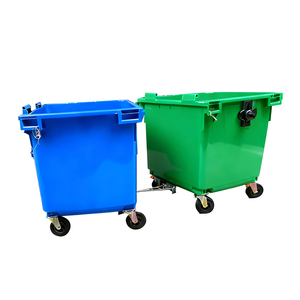 660 1100升户外工业垃圾桶垃圾桶带带盖叉车底座的塑料垃圾桶 - Product Image 4