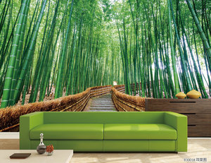 Personalizzato 3D <span class=keywords><strong>stampa</strong></span> natura paesaggio di bambù foresta foto carta da parati murale decorazione murale parete parete murale carta da parete adesivo - Product Image 2
