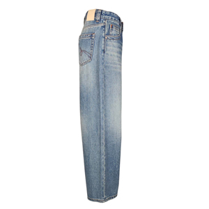 Jeans Vintage da <span class=keywords><strong>Donna</strong></span> a Vita Alta <span class=keywords><strong>con</strong></span> Cintura a Nappine, <span class=keywords><strong>Pantaloni</strong></span> Casual Streetwear <span class=keywords><strong>con</strong></span> Tasche <span class=keywords><strong>Laterali</strong></span> e Ricami - Product Image 5