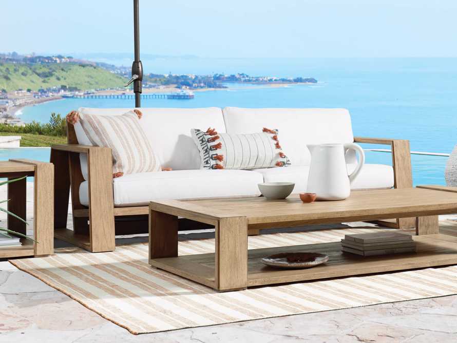New arrival modern luxury patio teak solid wood garden sofa set outdoor furniture