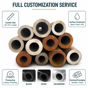 Tuyaux en <span class=keywords><strong>acier</strong></span> sans soudure de petit diamètre personnalisés de 25 mm, Sch40, épaisseur de paroi de 15 mm, 9 m pour la construction - Product Image 4