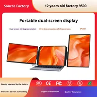 Écran portable pour ordinateur portable de jeu triple écran double écran IPS de 14 pouces avec haute résolution, taux de rafraîchissement rapide et temps de réponse faible