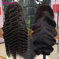 Perruques en cheveux humains de qualité supérieure, densité 400 %, pour la vente en gros aux salons, conception sans logo, perruques frontales en dentelle HD 13x4 13x6 pour femmes