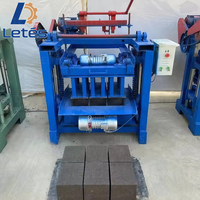 Machine à fabriquer des briques de ciment semi-automatique modèle 4-35A avec moteur, machine à briques creuses en béton à haute efficacité, certifiée ISO CE
