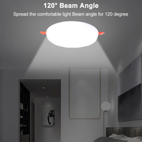 Vente en gros de panneaux lumineux LED encastrés sans cadre, ronds et carrés, anti-éblouissement, SMD, Timless, 10W 18W 24W 36W, lampe de plafond