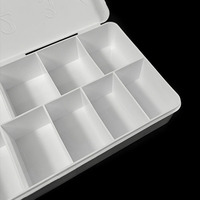 Vente en gros plastique 11 grilles boîte de rangement pour pointes d'ongles boîte d'emballage XXL boîte d'emballage personnalisée vide pour pointes d'ongles