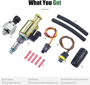 Regulador de presión del inyector de válvula IPR del motor Powerstroke 7,3 y Sensor <span class=keywords><strong>ICP</strong></span> F81Z9C968AA 1841217C91 reemplazar pieza para automóviles - Product Image 2