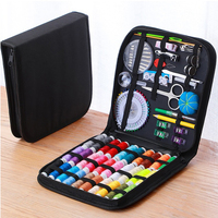 Kit de couture 131 pièces/sac avec fils, aiguilles, ciseaux, mètre ruban, boutons – Ensemble d'outils de couture portables pour le voyage, la broderie et le travail manuel