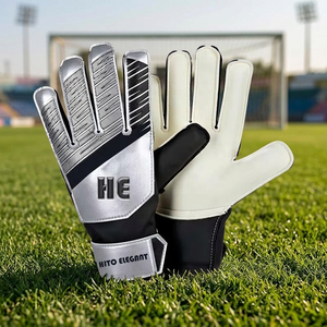Gants de gardien de but de football unisexes en cuir, antidérapants, à doigts complets, respirants, de haute qualité et à coupe négative, marque privée - Product Image 4