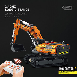 Reobrix 22003 拼图电动机械挖掘机 APP 远程控制车辆玩具 MOC 积木游戏 - Product Image 3