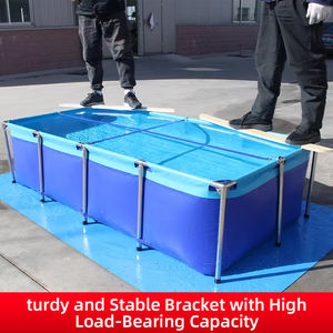 Réservoir de piscine de cadre d'acier inoxydable, étang de stockage d'eau de toile de PVC pour <span class=keywords><strong>la</strong></span> natation de pisciculture - Product Image 5