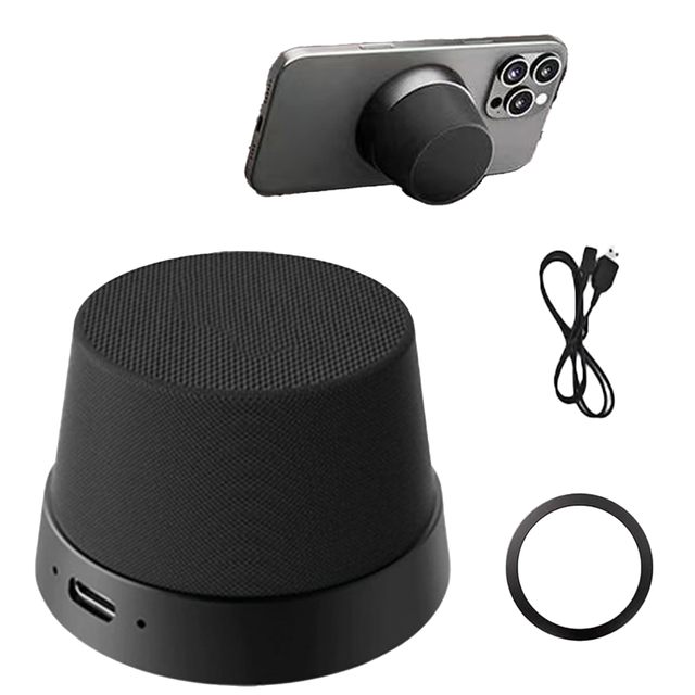 Magnetic BT Speaker Mini Portable Waterproof Wireless Loudspeaker with Phone Stand Built-in Mic Multifunction Audio Player
