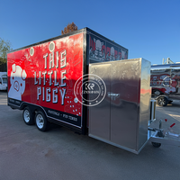 Camion de restauration mobile OEM entièrement équipé, remorque alimentaire multifonctionnelle personnalisée avec cuisine complète