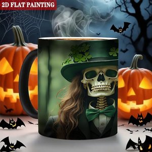 Sublimation Blank Mug 11oz Frosted Black <b>Ceramic</b> Heat Changing <b>Cup</b> - Product Image 6