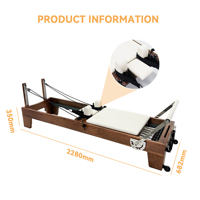 Machine de Pilates Reformer en bois de noyer Formfit, machine de Pilates Reformer commerciale