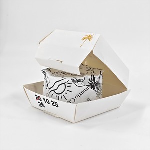 Cajas <span class=keywords><strong>de</strong></span> Cartón Ecológicas Personalizadas, Biodegradables, Aisladas y Anti-Fugas para Comida Rápida Gourmet para Llevar - Product Image 1