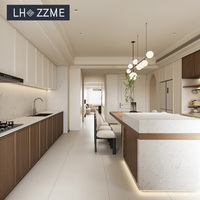Armoires de cuisine en bois massif de style français, haut de gamme, modulaires, personnalisées, meubles de maison complets, conception d'armoire de rangement pour garde-manger