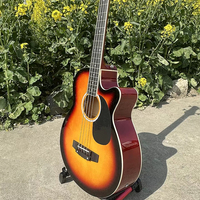 Aiersi Brand Wholesale Factory Price Sunburst Color 4 String Electric Acoustic Bass China Made Musical Instrument for Sale