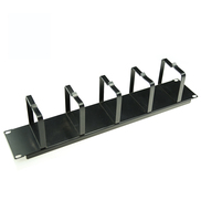 Panneau de gestion de câbles premium 19 pouces 1U SPCC 1,2 mm d'épaisseur avec anneau en D, finition thermolaquée, norme IEC297-2 pour racks de serveurs - En stock