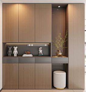 ตู้รองเท้าไม้สไตล์ไม้เนื้อแข็งที่ทนทานแบบดั้งเดิมมีประตูสำหรับบ้านห้องนั่งเล่นโรงแรม/อพาร์ทเมนต์เก็บของเฟอร์นิเจอร์ - Product Image 4