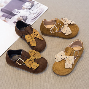 <span class=keywords><strong>Stivaletti</strong></span> Mary Jane retrò in pelle scamosciata per bambine, con fiocco, suola morbida antiscivolo, chiusura in velcro, traspiranti e leggeri, per l'autunno - Product Image 4