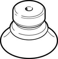 Ventouse à soufflet en caoutchouc (NBR) ESV50BN, 50 mm, interface supérieure 72,6 N, série ESV