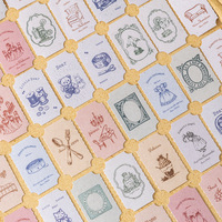 Série d'étiquettes autocollantes détachables par paquet, style rétro vintage, pour collection de livres et décoration de fêtes
