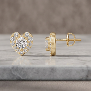Pendientes de Diamantes con Corte Corazón en Oro de 10K, 14K y 18K, Plata 925 y 935 con Baño de Rodio, para Mujer, Ideales para Fiestas y Uso Diario, de Vaayu Jewels - Product Image 1