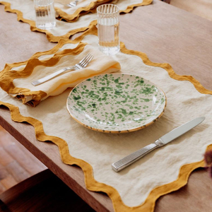 Jrs Biểu Tượng Tùy Chỉnh 100% Tự Nhiên Lanh Lanh Sò Thêu Cạnh Khăn Ăn Placemats Hemstitch Phong Cách Cho Đảng Đám Cưới - Product Image 6