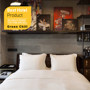 Custom Metal Frame Hotel Bedroom Furniture Set Modern Luxury <b>Queen</b> <b>Size</b> <b>Bed</b> For Urban Boutique Hotel Apartment Interior Design - Product Image 1