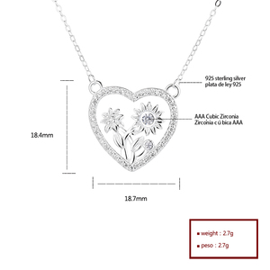 Splendida Collana in <span class=keywords><strong>Argento</strong></span> con Zirconi AAA a Forma di Cuore, Gioielli di Moda per Donne, Collana <span class=keywords><strong>Rosario</strong></span> in <span class=keywords><strong>Argento</strong></span> Sterling <span class=keywords><strong>925</strong></span> - Product Image 5