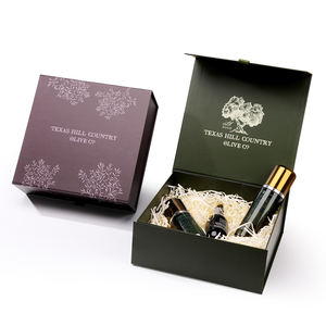 Caja de regalo plegable para transporte de cosméticos, caja de regalo de Navidad con cinta colorida personalizada, venta al por mayor - Product Image 3