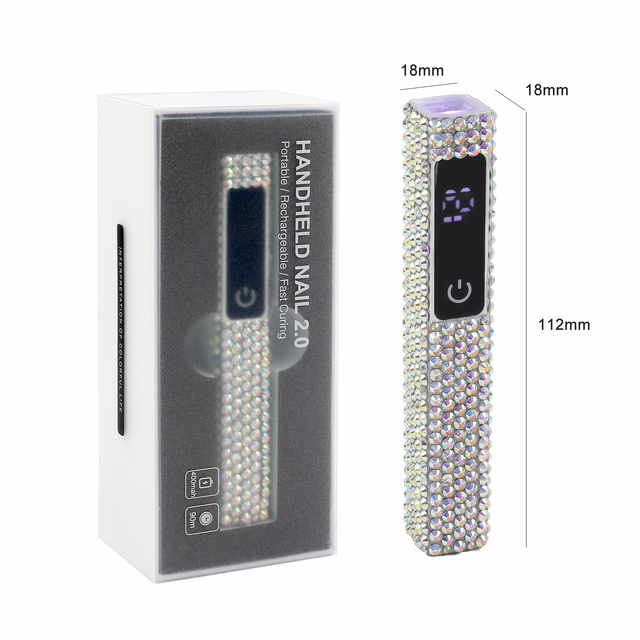 Handheld Diamonds Light LED Cordless Nail Dryer Lamp Portable USB Gel Curing Mini UV Nail Lamp