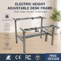 Nouveau design 2026 – Cadre de bureau électrique assis-debout de haute qualité avec 4 pieds antidérapants, design silencieux 45 dB et logo personnalisé