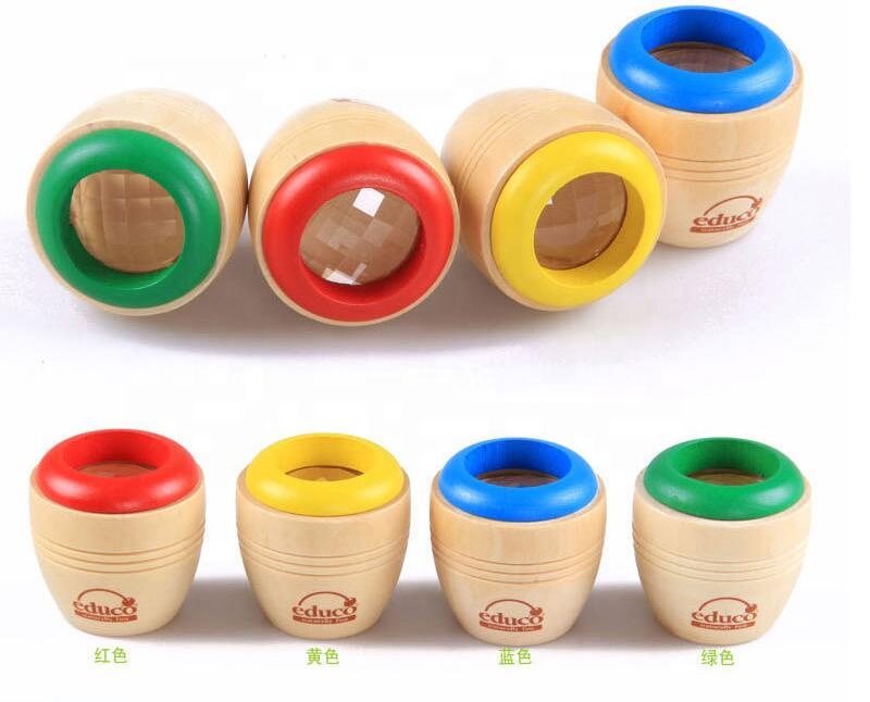 Забавная игрушка для наблюдения за несколькими призмами, Деревянный калейдоскоп с линзами для очков