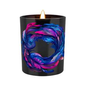 Vela de tarro perfumada de aromaterapia negra de 6oz con logotipo personalizado sin humo para ocasiones festivas como el Día de San Valentín Acción de Gracias - Product Image 2