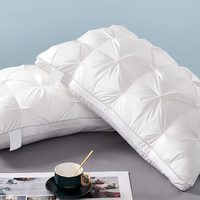 Oreiller de soutien du cou en tissu de coton confortable de qualité supérieure, nouveau design, pour dormir, oreiller de lit moelleux pour hôtel, 50x70cm