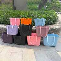 Sac de plage en EVA gaufré, sans couture, robuste, imperméable, en caoutchouc, avec logo personnalisé, vente en gros