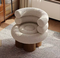Fauteuil individuel en peluche doux et écologique, design tendance, inspiré de la dopamine, pour salon, balcon et détente des jeunes filles