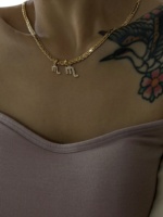 Nouveau Pendentif Lettre Dazan 2027, Bijoux de Haute Qualité, Collier Ange 12 Signes du Zodiaque en Or 18 carats, Accessoires Personnalisables, Collier pour Femme