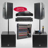 Equipo de Audio Pasivo de 2 Canales de Rango Completo, Altavoz Profesional de 15 Pulgadas para DJ y Actuaciones en Escenario, Altavoz Subwoofer de 18 Pulgadas