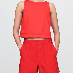 Nouvelle Collection 2025 – Ensemble Décontracté en Lin Tendance pour Femme : Gilet et Short au Genou à Motif Uni – Deux Pièces en Toile – Vente Chaude OEM - Product Image 2